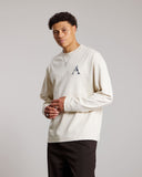 Qwesi LS Tee | White Cap Grey